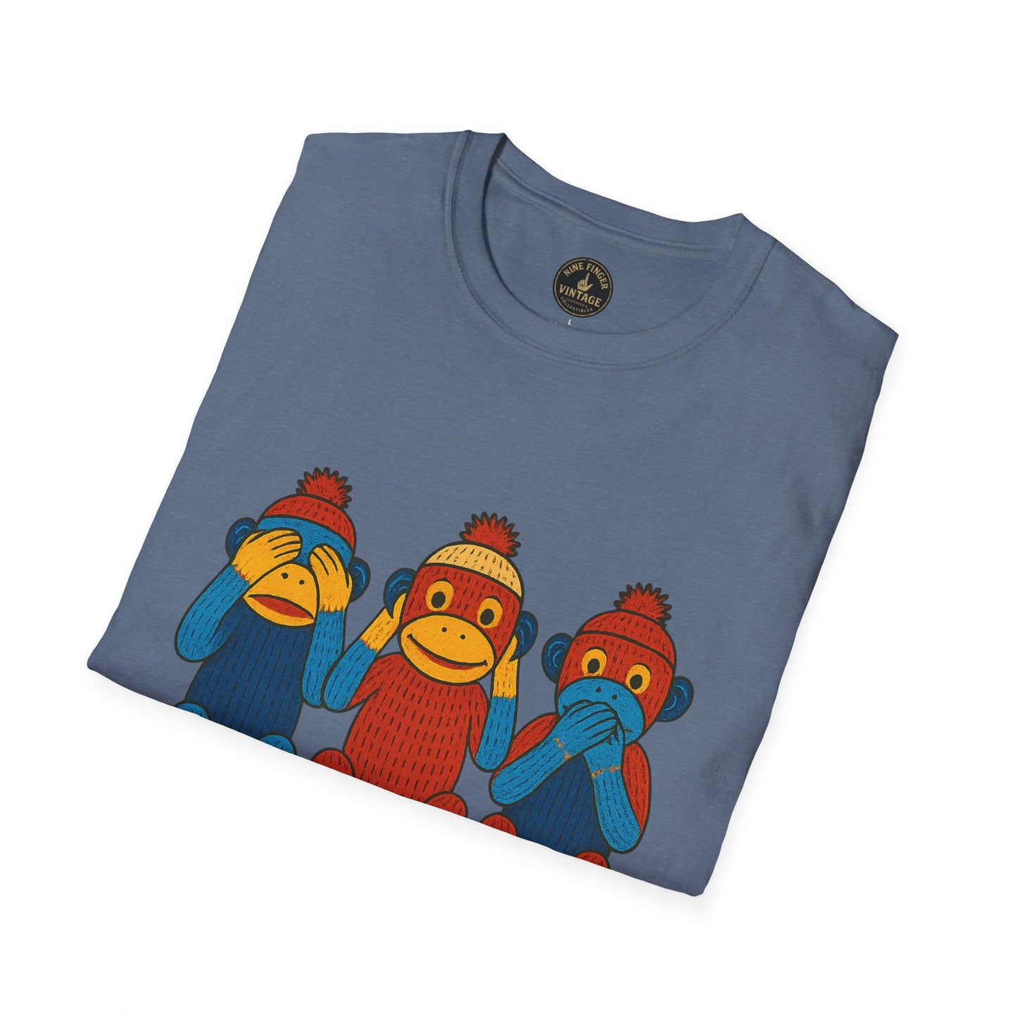 See No Evil Hear No Evil Speak No Evil T-Shirt | Sock Monkey Trio