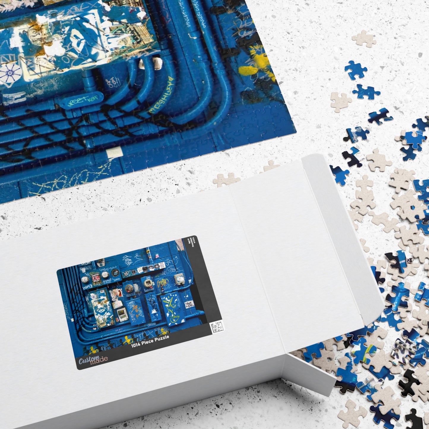 New Orleans Urban Blue Graffiti Puzzle - NOLA Cityscape Jigsaw (110–1014 pcs)