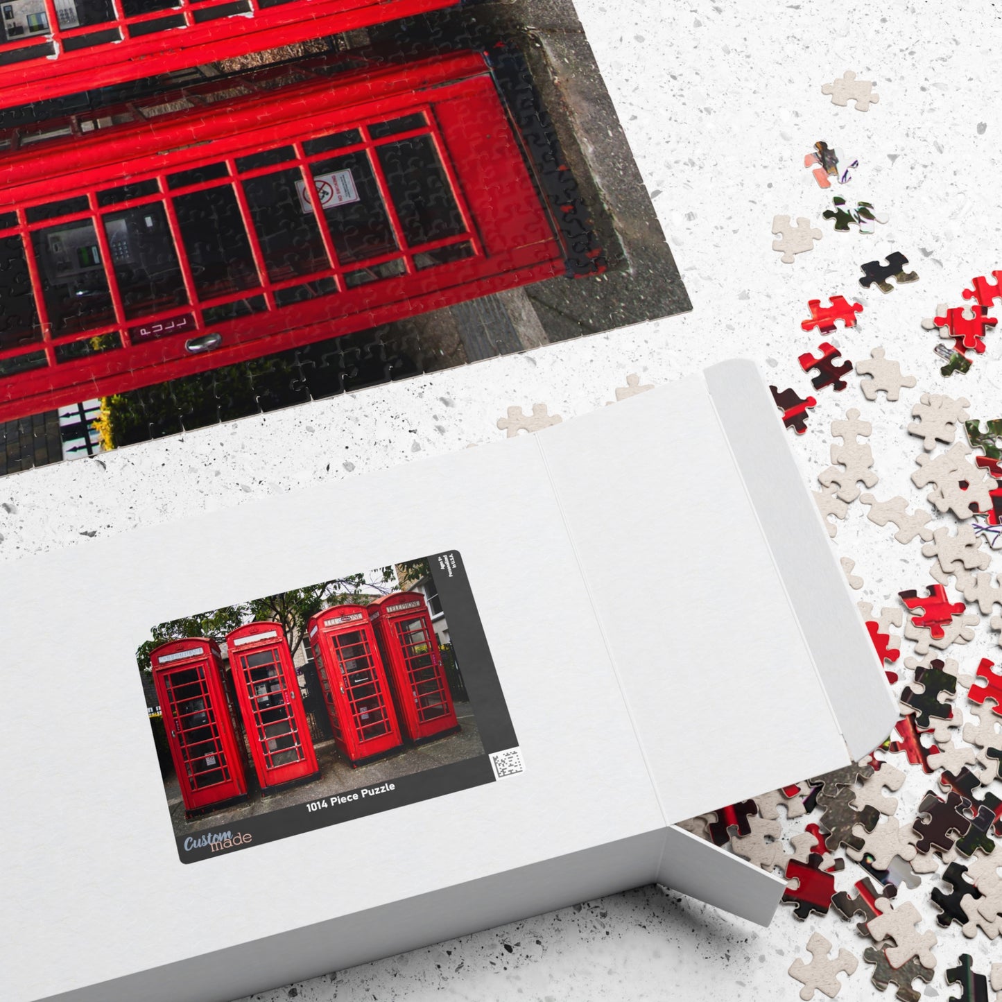 Red London Phone Booths Puzzle 1000+ Piece Photo Jigsaw