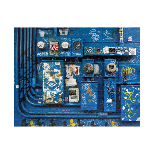 Blue Graffiti Urban Wall Jigsaw Puzzle — 110/252/520/1014-Piece