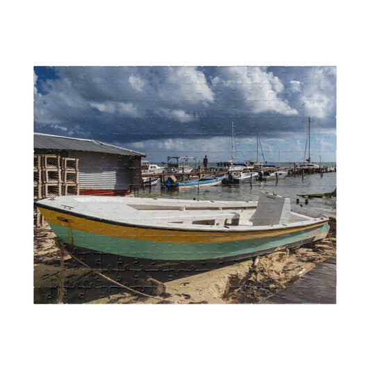Caye Caulker Fishing Boat Puzzle — 520-Piece Scenic Belize Jigsaw