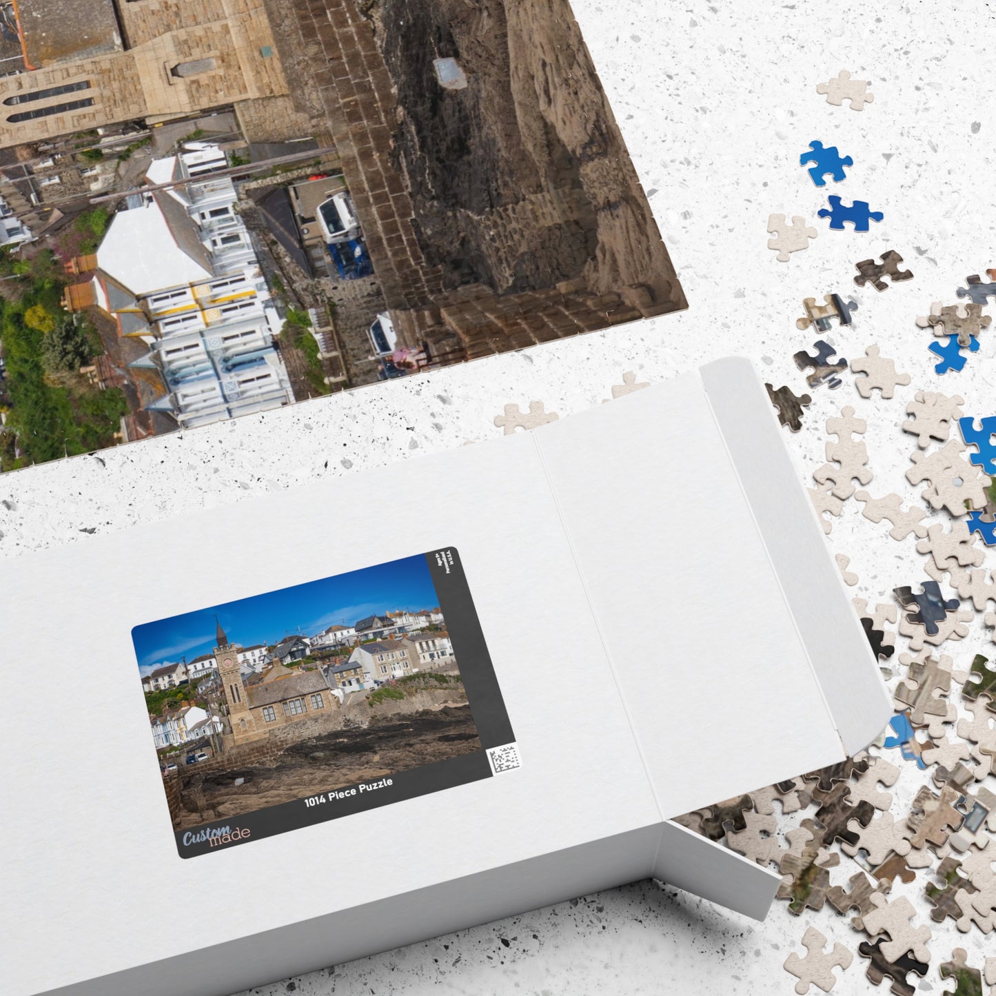Porthleven Pier Church Puzzle — 520/1014/252/110-Piece Cornwall Jigsaw