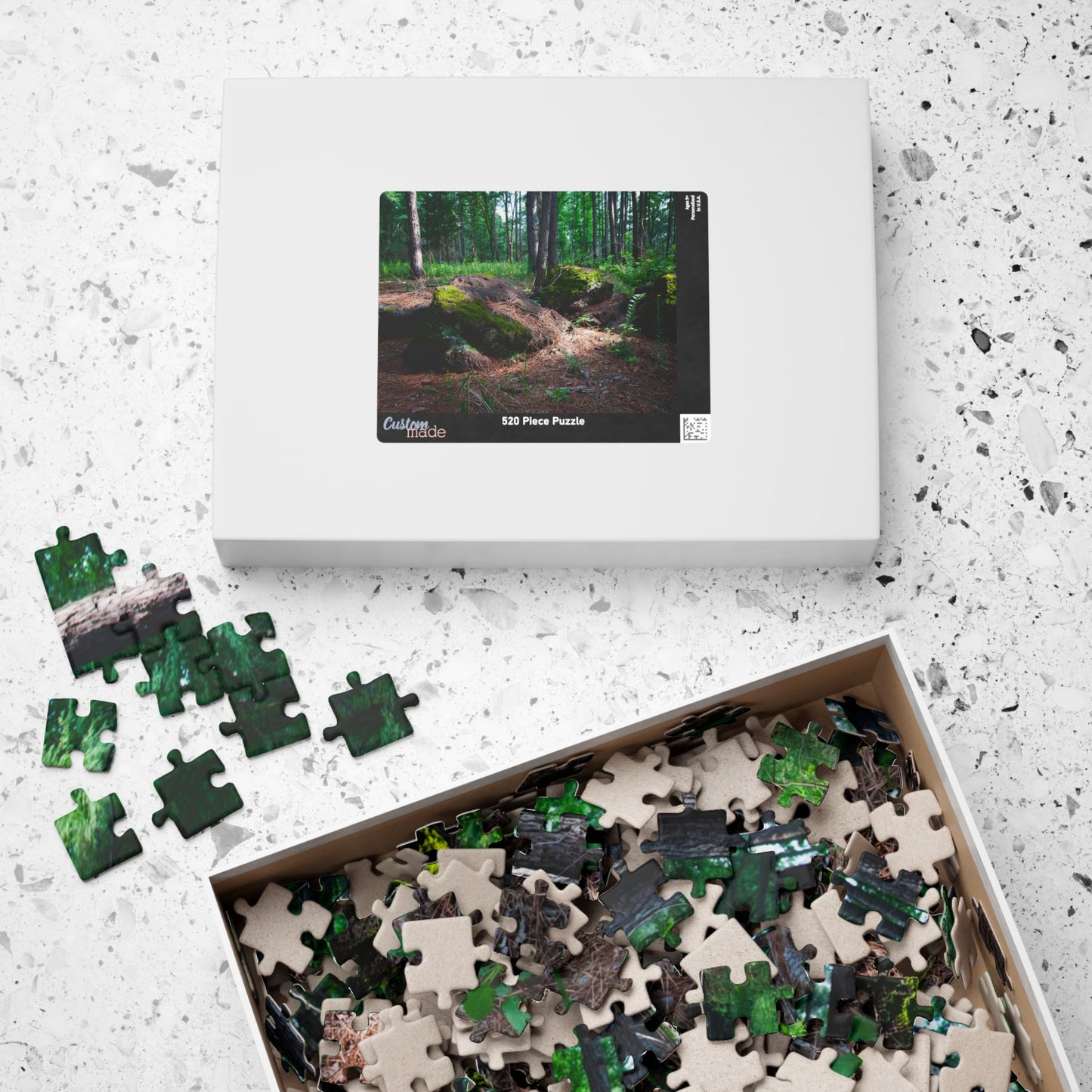 Forest Moss Trail Puzzle — Scenic Woodland Jigsaw (110/252/520/1014 pcs)