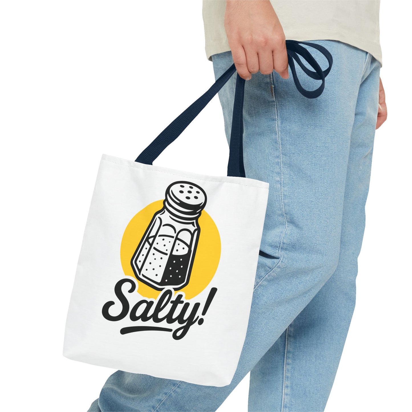 Salty! Salt Shaker Graphic Tote Bag — Funny Kitchen Lover Grocery Bag