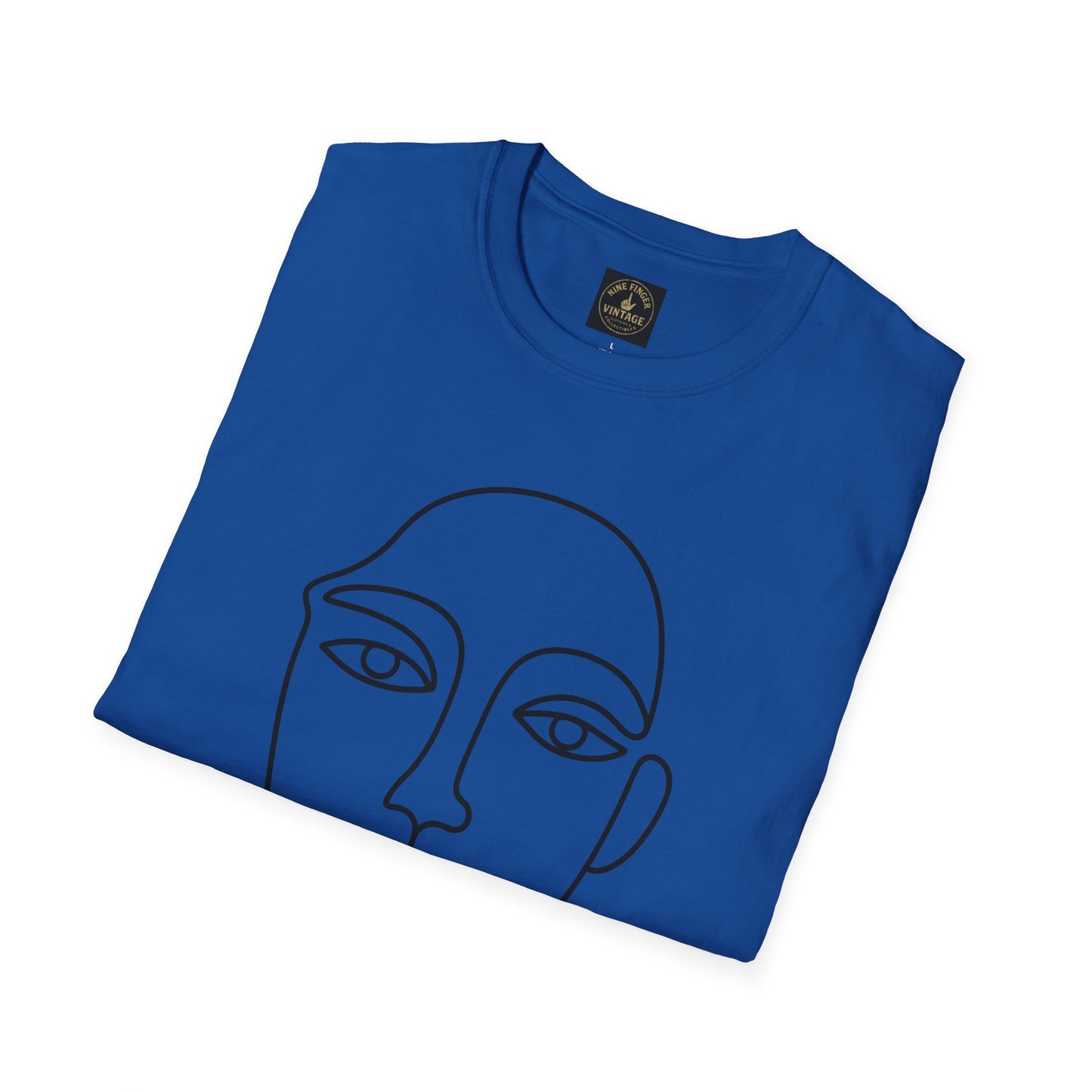 Minimal Line Art Face T-Shirt — Modern Abstract Portrait Tee
