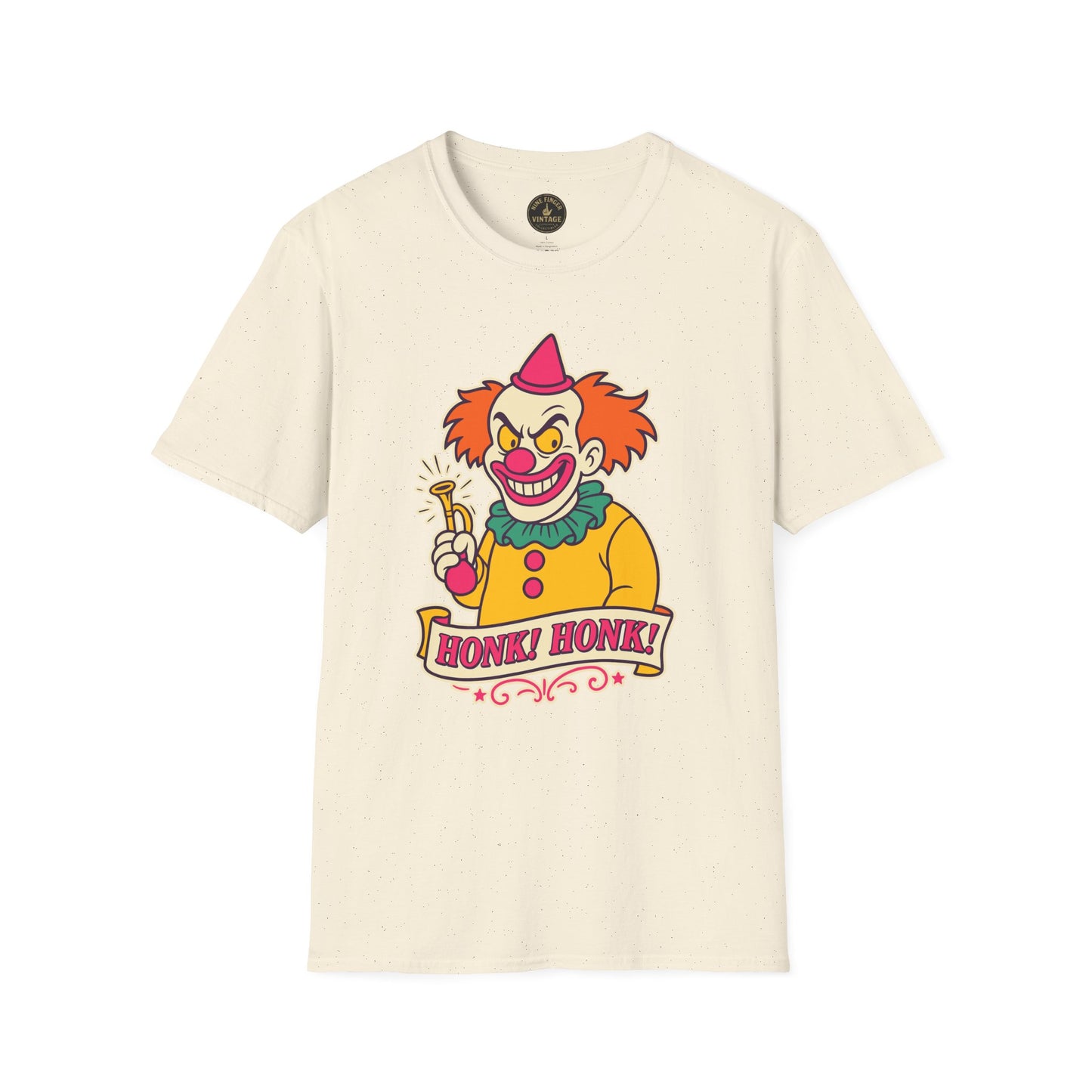 Retro Sinister Clown "Honk! Honk!" T-Shirt