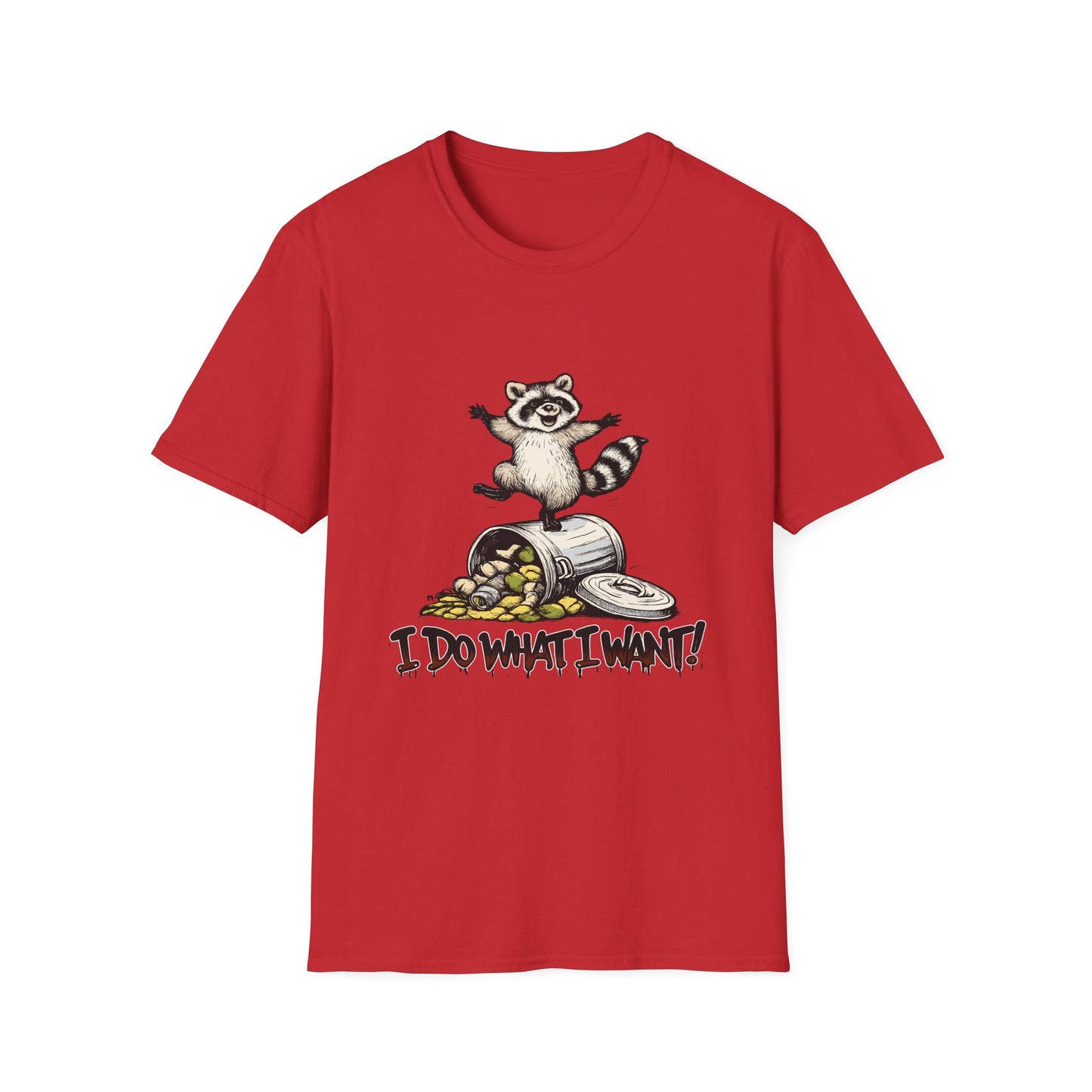Retro Dancing Raccoon 'I Do What I Want!' T-Shirt