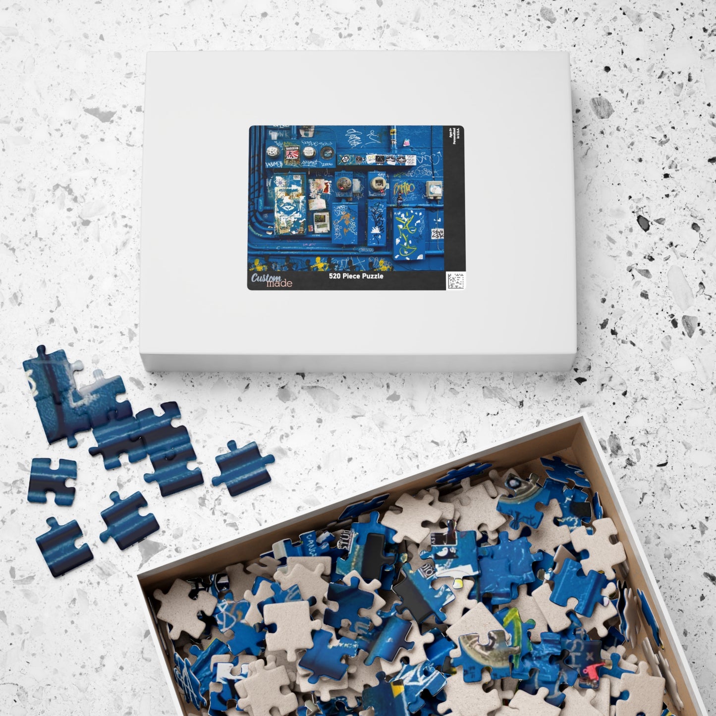 New Orleans Urban Blue Graffiti Puzzle - NOLA Cityscape Jigsaw (110–1014 pcs)