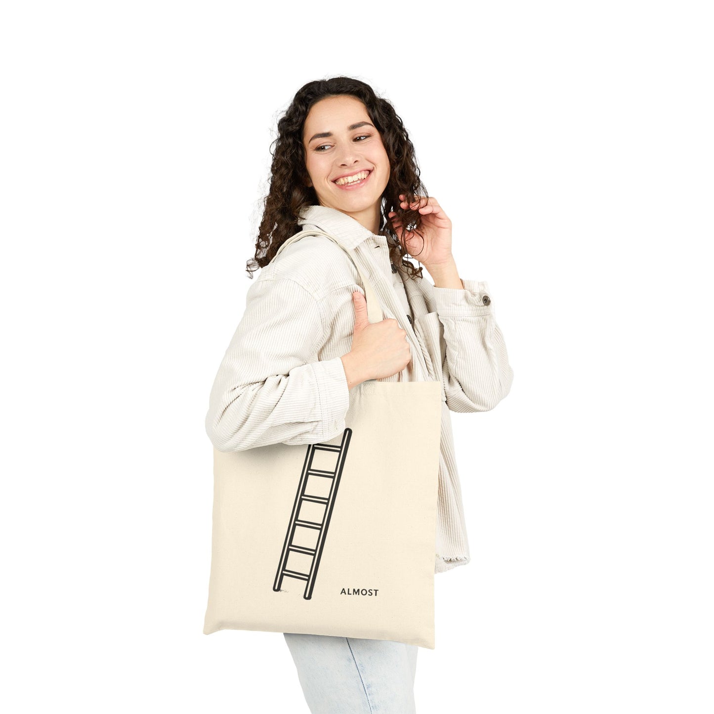 "Almost" Surreal Minimalist Ladder Tote Bag