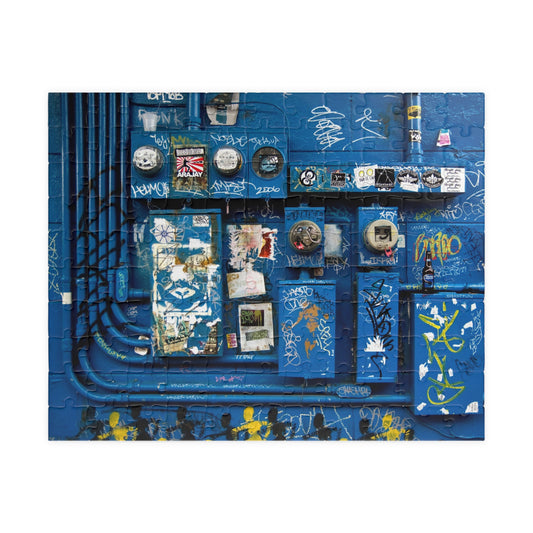 Blue Graffiti Urban Wall Jigsaw Puzzle — 110/252/520/1014-Piece