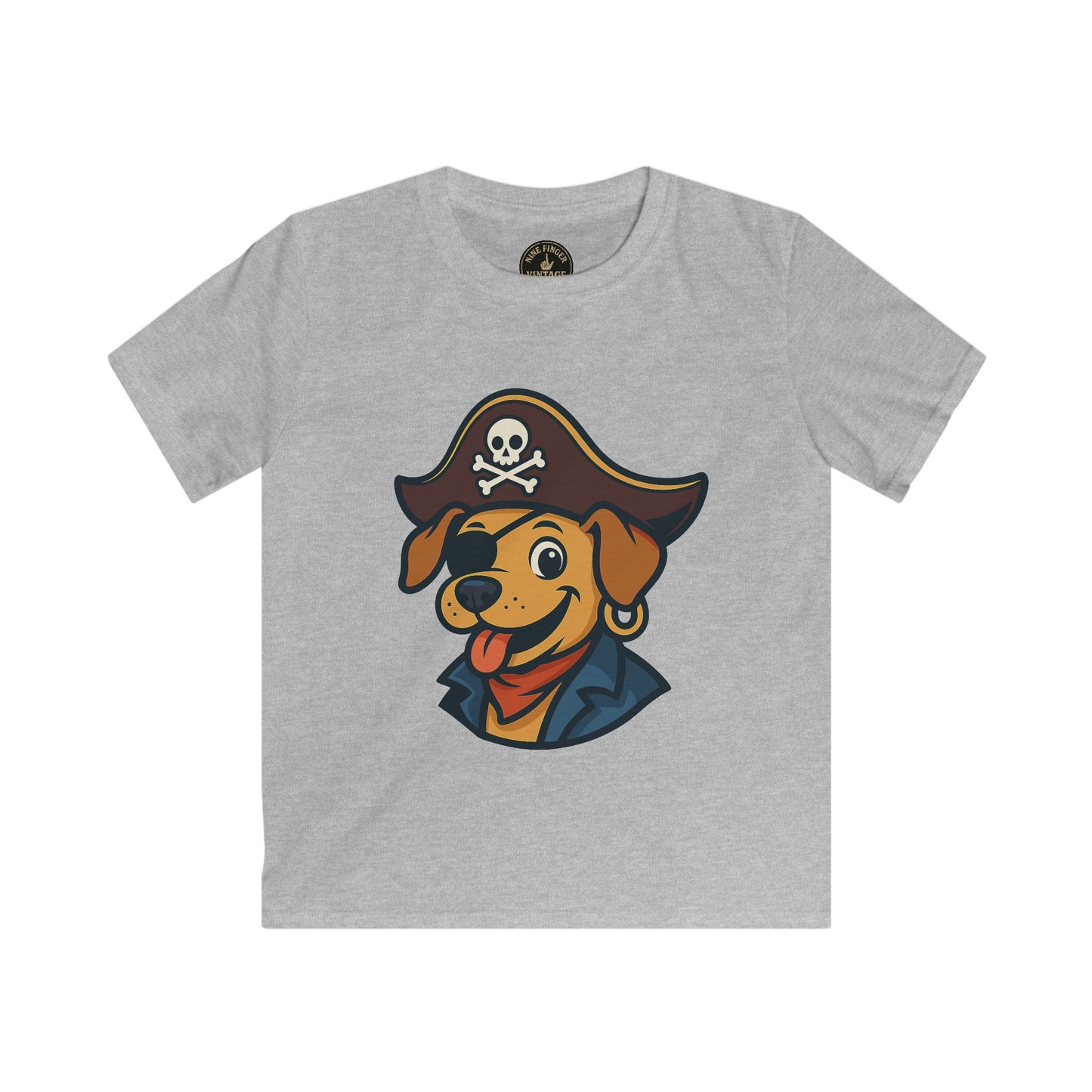 Kids Pirate Dog T-Shirt — Cute Cartoon Pirate Pup Tee for Boys & Girls