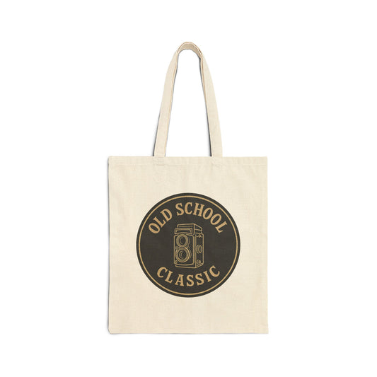 Old School Classic camera Tote Bag | Vintage photography logo canvas tote