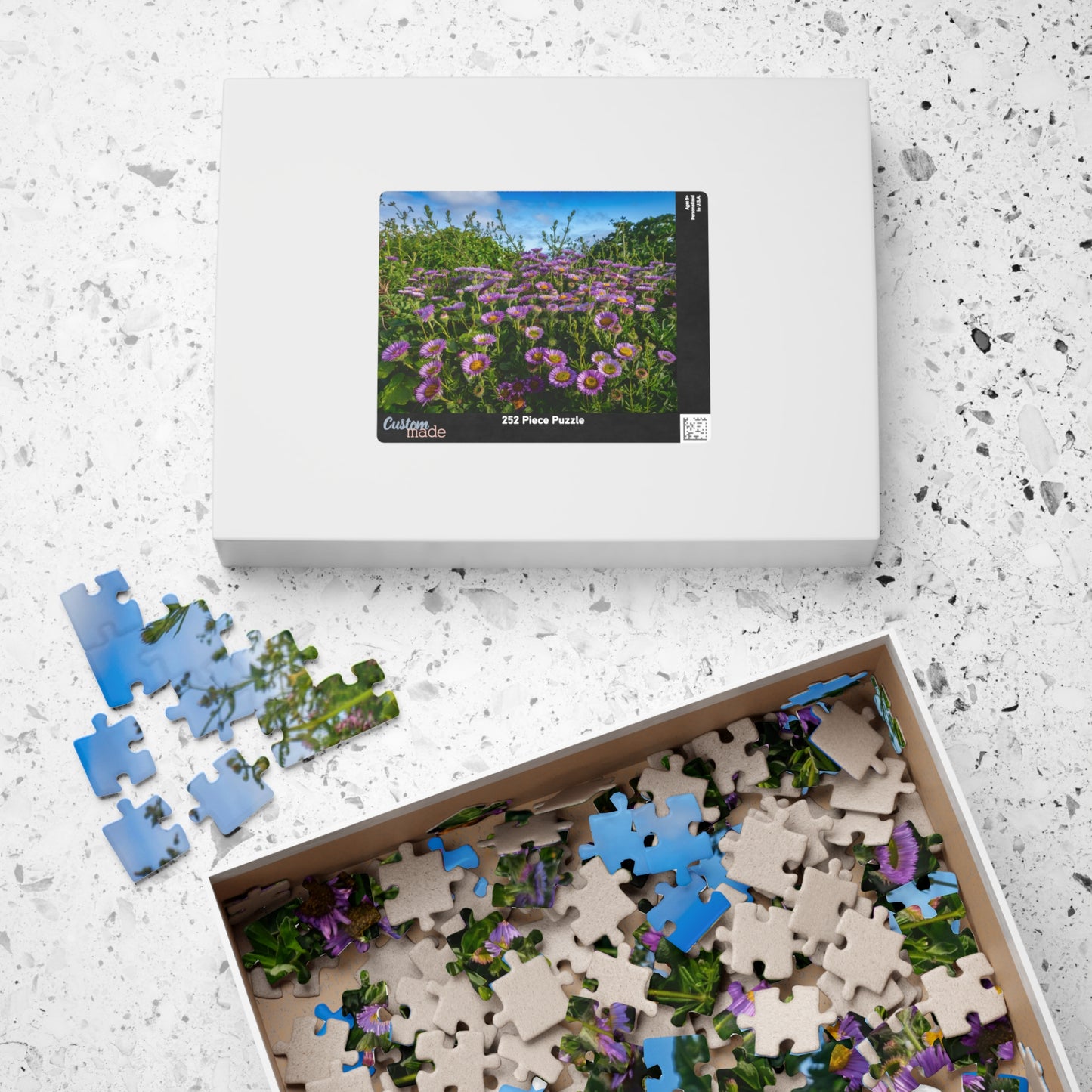Cornwall Seaside Daisy Puzzle — Praa Sands Coastal Flower Jigsaw (520 pieces)