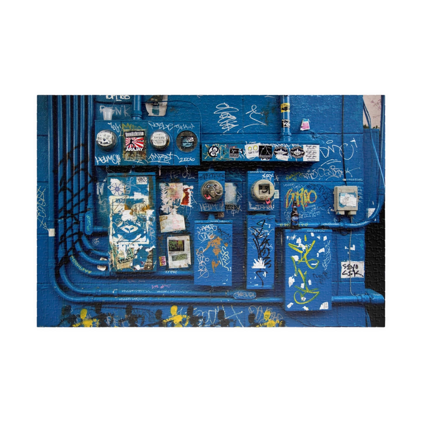 New Orleans Urban Blue Graffiti Puzzle - NOLA Cityscape Jigsaw (110–1014 pcs)