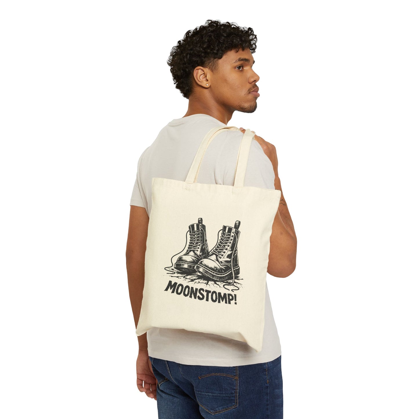 Moonstomp Boots Canvas Tote Bag - Retro Dr. Martens Style Reggae/Ska