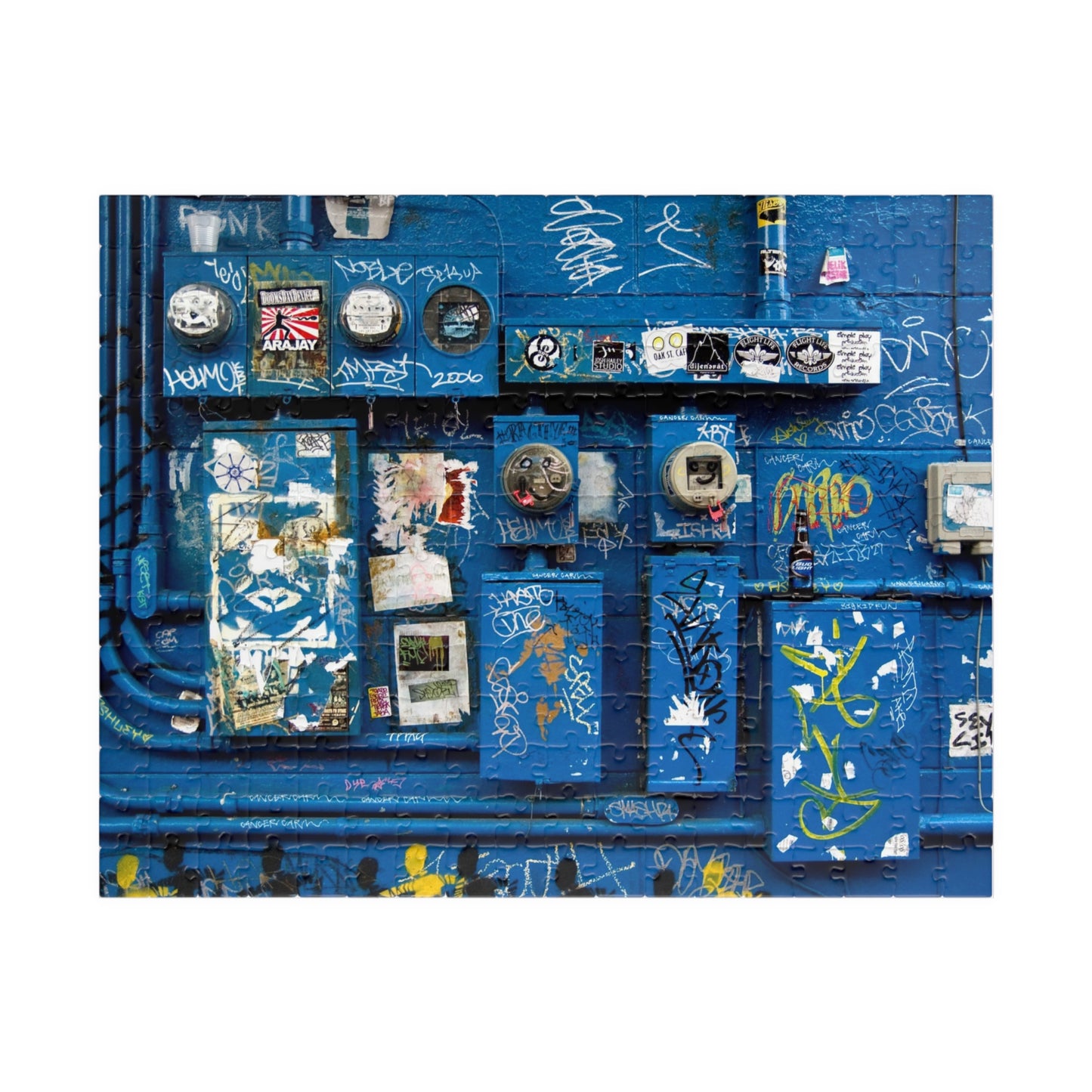 New Orleans Urban Blue Graffiti Puzzle - NOLA Cityscape Jigsaw (110–1014 pcs)