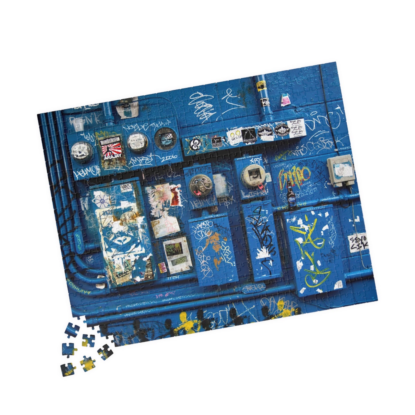 New Orleans Urban Blue Graffiti Puzzle - NOLA Cityscape Jigsaw (110–1014 pcs)