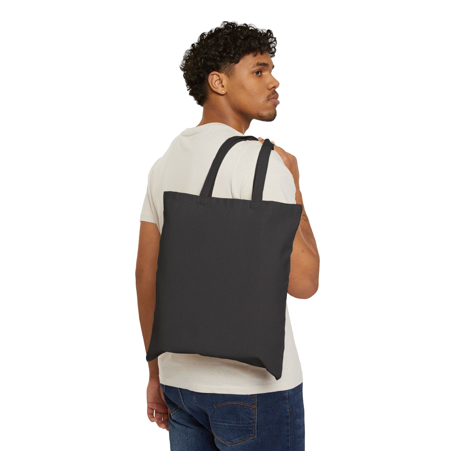 Vintage 'Nine Finger' Logo Tote Bag — Retro Canvas Market Bag