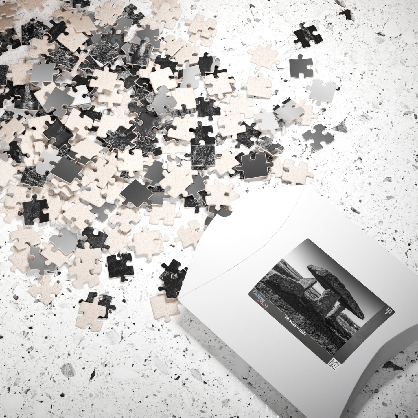 Cornwall Lanyon Quoit Black & White Photo Puzzle — 110–1014 Piece