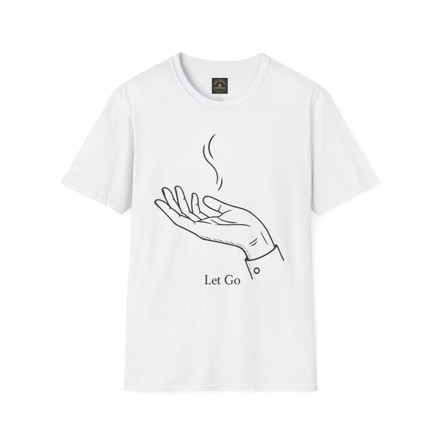 "Let Go" Hand Illustration Minimalist Mindfulness T-Shirt