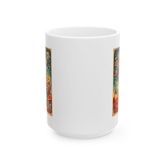 Christmas Nativity Scene Ceramic Mug - Vintage Holiday Nativity Coffee Cup (11oz, 15oz)