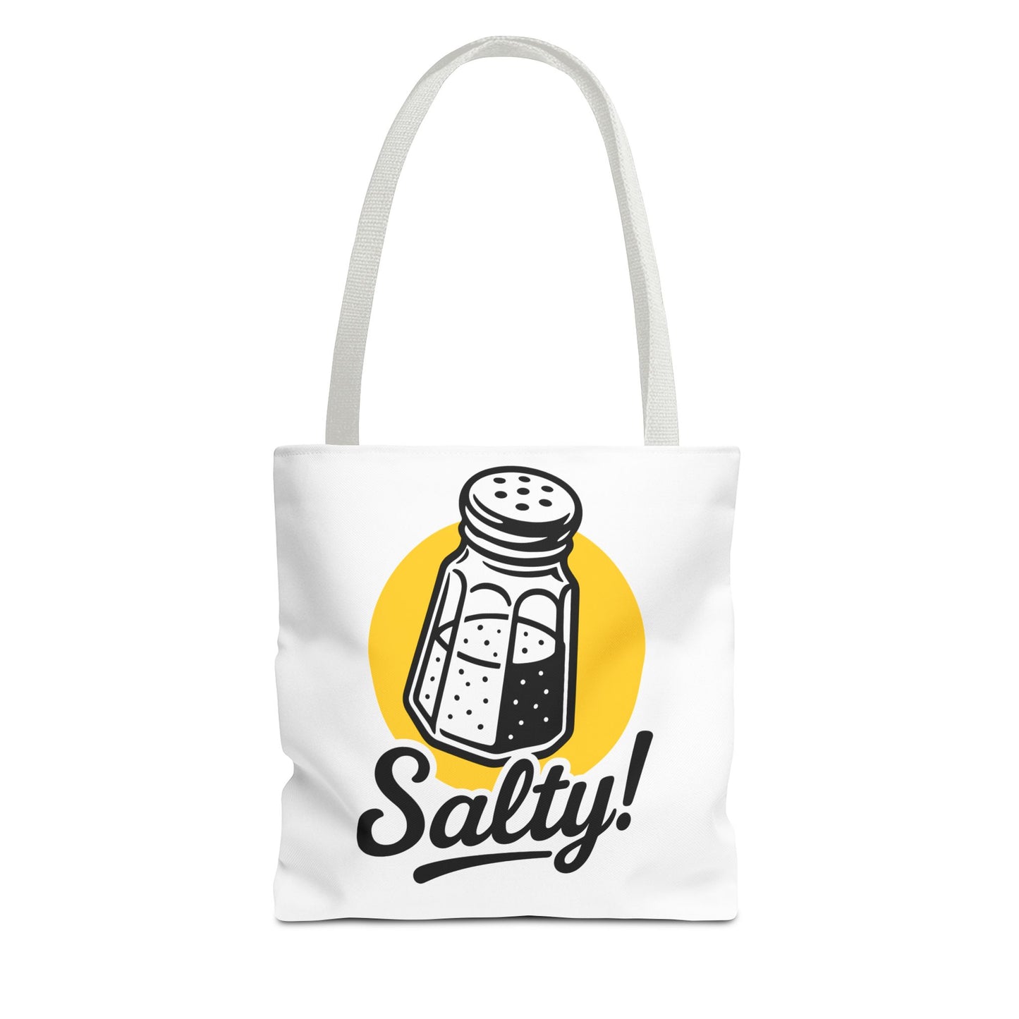 Salty! Salt Shaker Graphic Tote Bag — Funny Kitchen Lover Grocery Bag