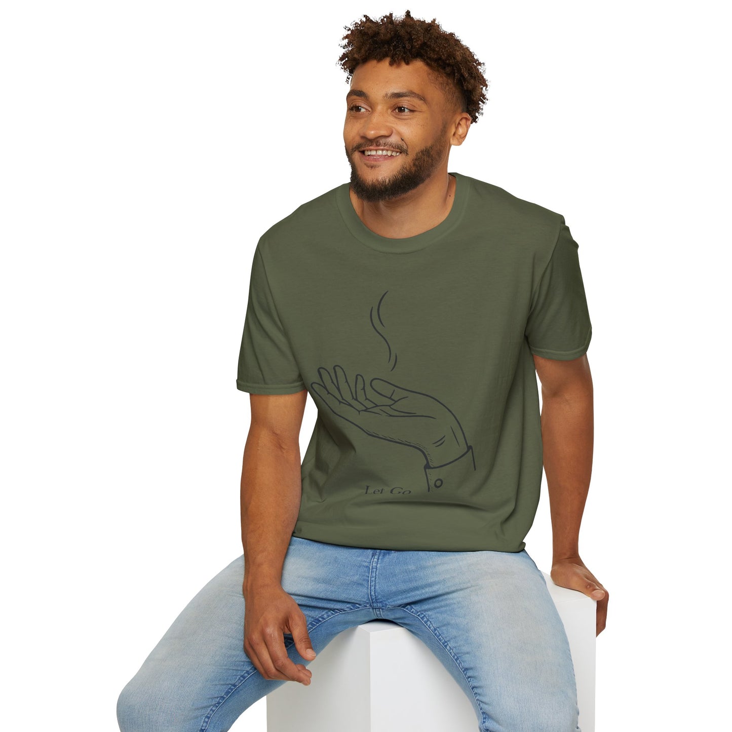 "Let Go" Hand Illustration Minimalist Mindfulness T-Shirt
