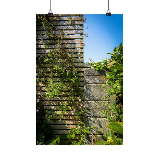 Botanical Wall Poster — Vertical Matte Garden Vines Print
