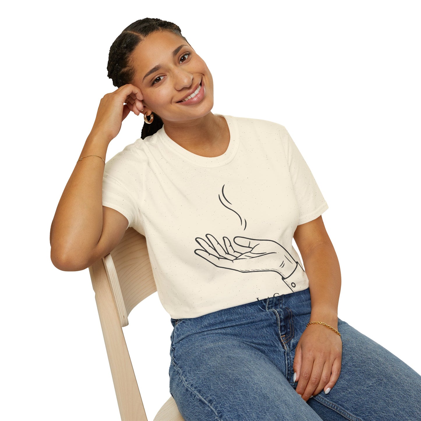 "Let Go" Hand Illustration Minimalist Mindfulness T-Shirt