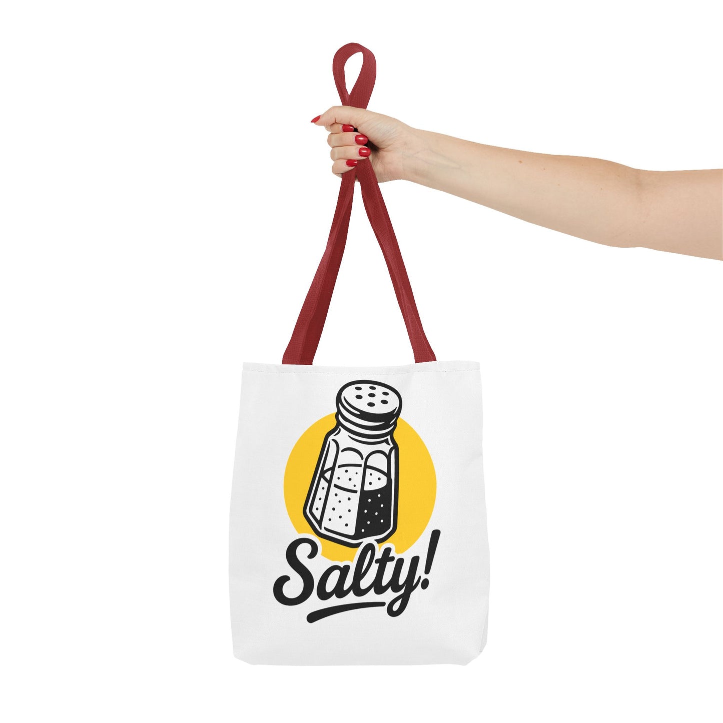 Salty! Salt Shaker Graphic Tote Bag — Funny Kitchen Lover Grocery Bag