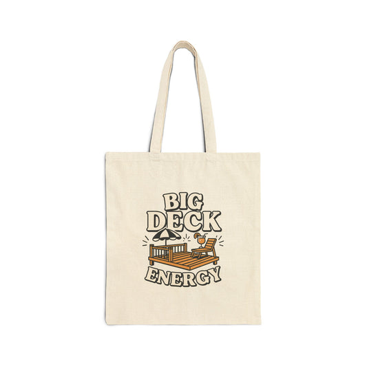 Big Deck Energy Tote Bag | Patio, Summer, Outdoor Drink Illustration