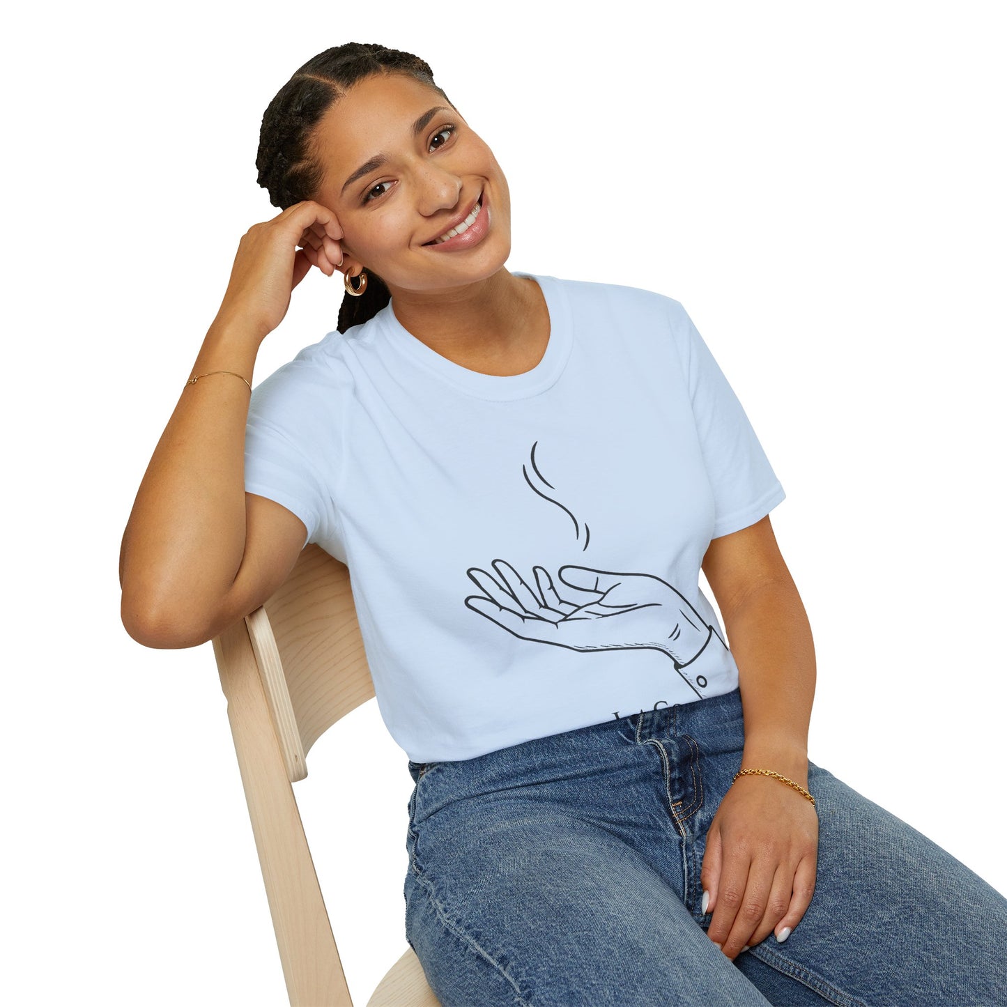 "Let Go" Hand Illustration Minimalist Mindfulness T-Shirt