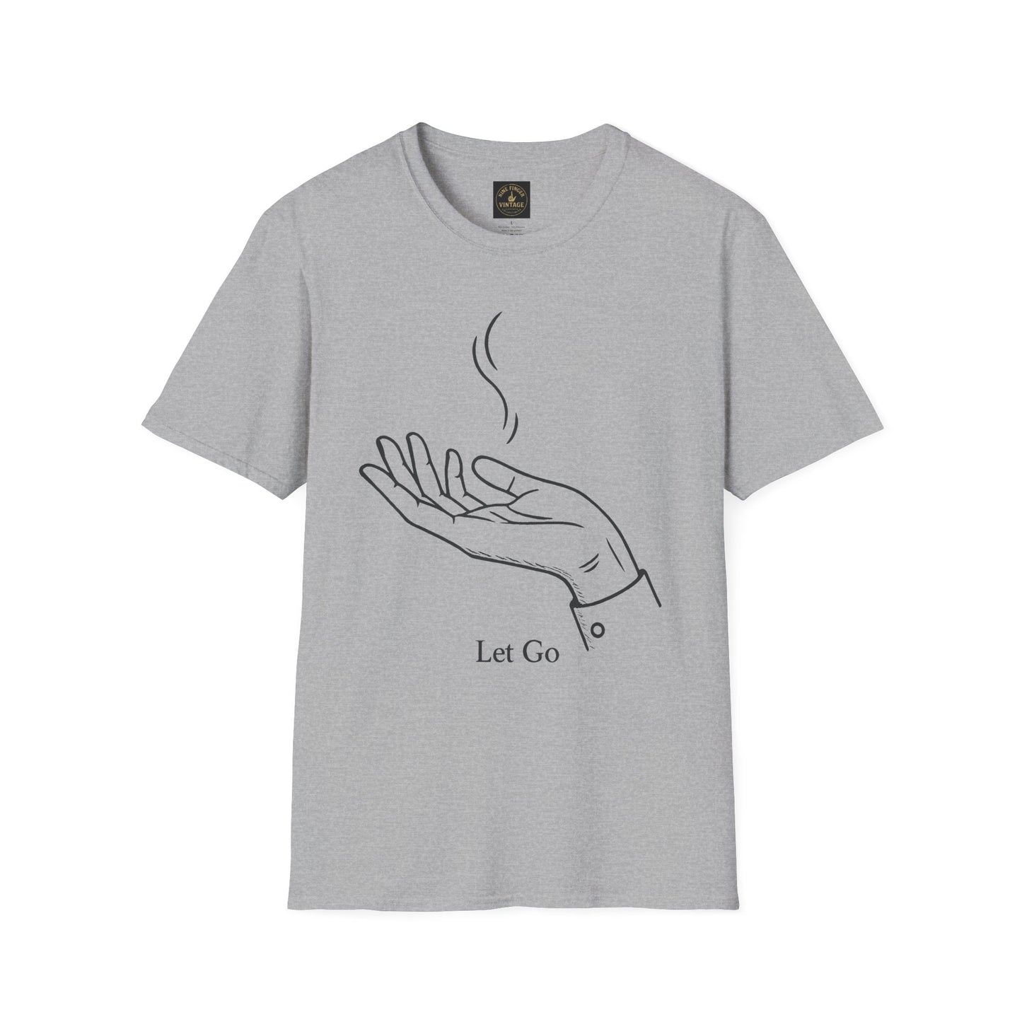 "Let Go" Hand Illustration Minimalist Mindfulness T-Shirt