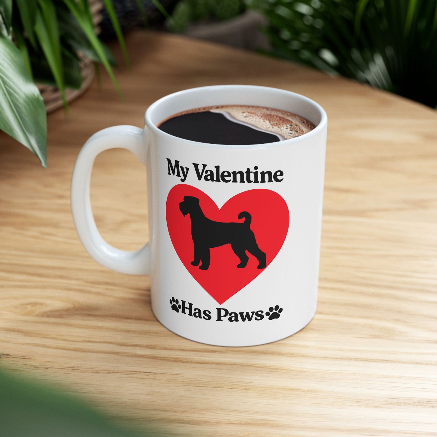 My Valentine Has Paws Airedale Terrier Valentine’s Day Mug (11oz, 15oz)