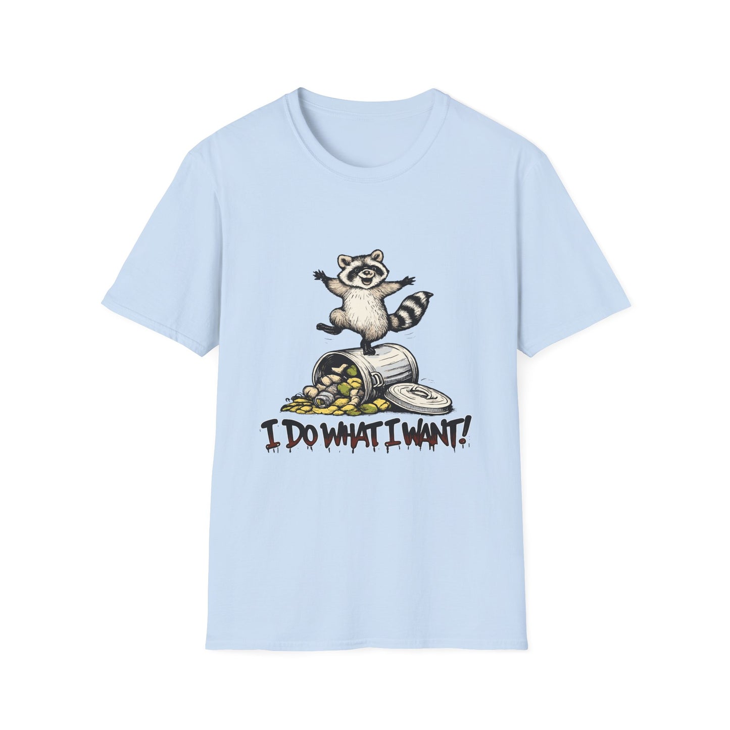 Retro Dancing Raccoon 'I Do What I Want!' T-Shirt