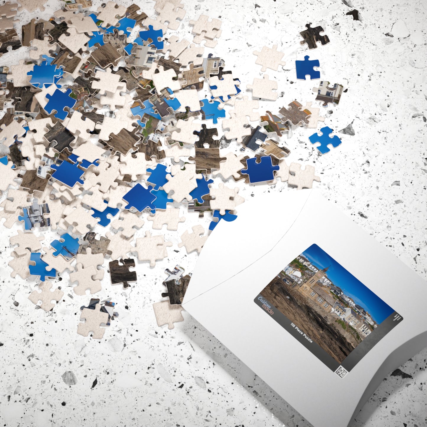 Porthleven Pier Church Puzzle — 520/1014/252/110-Piece Cornwall Jigsaw