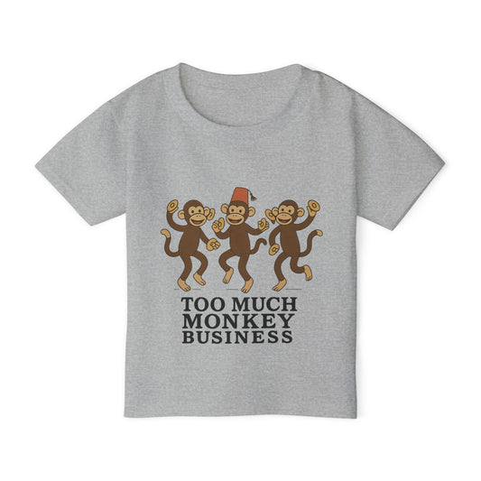 Too Much Monkey Business Toddler T-shirt | Dancing Monkeys Graphic