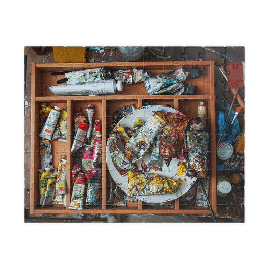 Artist's Paint Tubes & Palette Jigsaw Puzzle — Creative Studio Puzzle (110/252/520/1014 pcs)