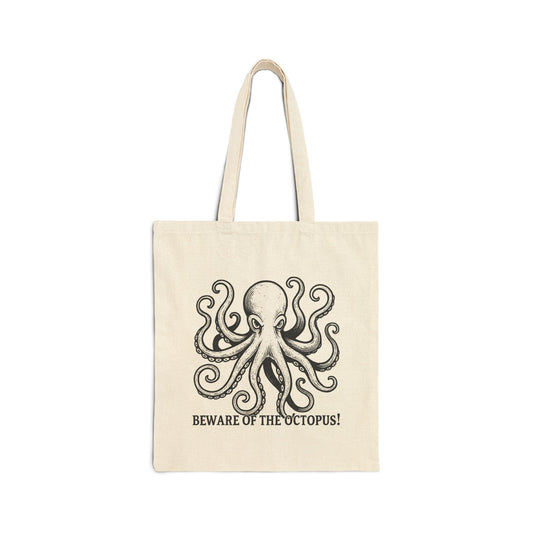 Octopus Illustration Tote Bag | Beware of the Octopus