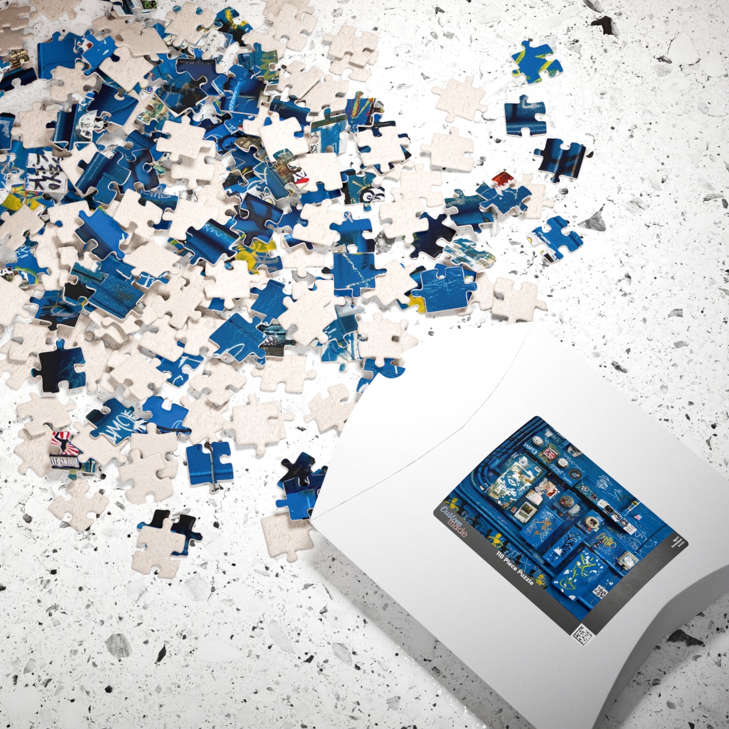 New Orleans Urban Blue Graffiti Puzzle - NOLA Cityscape Jigsaw (110–1014 pcs)