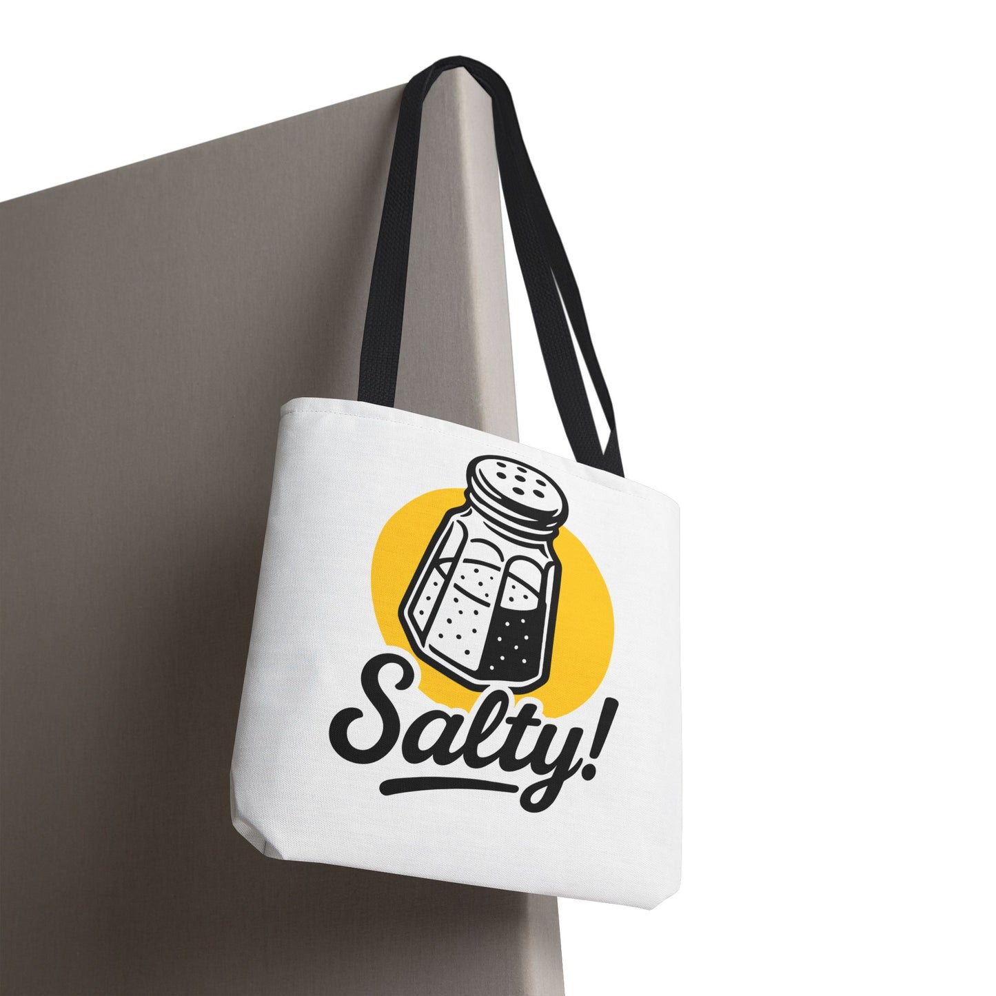 Salty! Salt Shaker Graphic Tote Bag — Funny Kitchen Lover Grocery Bag