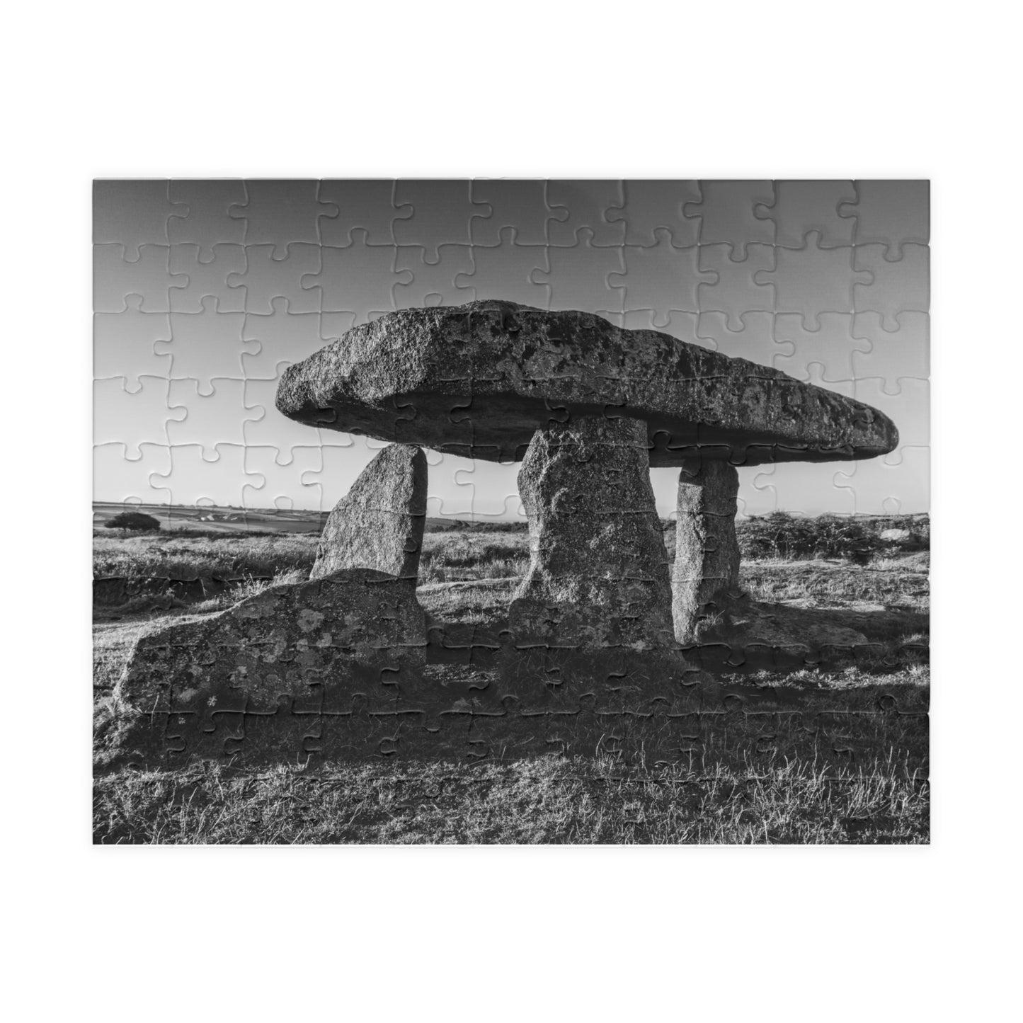 Cornwall Lanyon Quoit Black & White Photo Puzzle — 110–1014 Piece