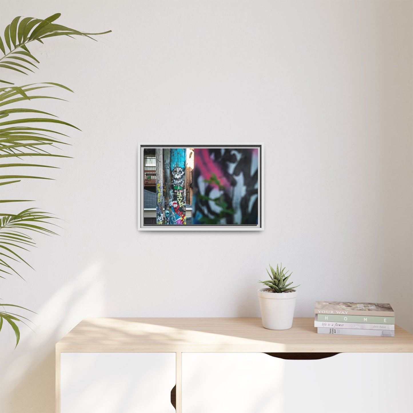 Logan Square Graffiti Matte Canvas Framed — Chicago Street Art Wall Decor