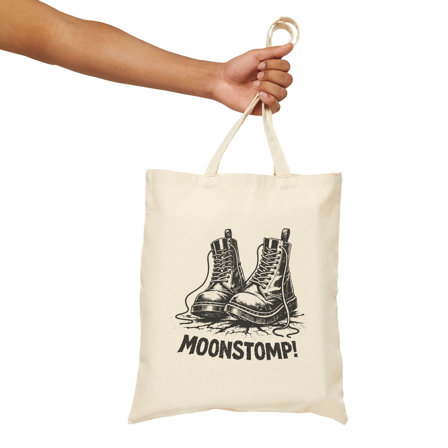 Moonstomp Boots Canvas Tote Bag - Retro Dr. Martens Style Reggae/Ska