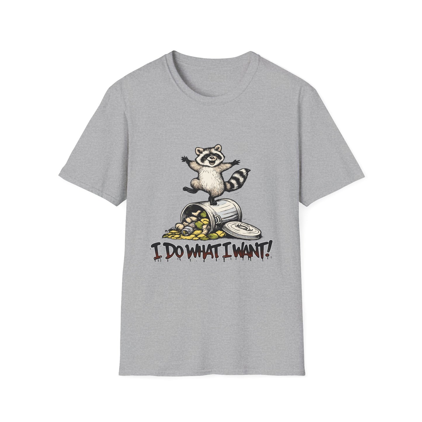 Retro Dancing Raccoon 'I Do What I Want!' T-Shirt