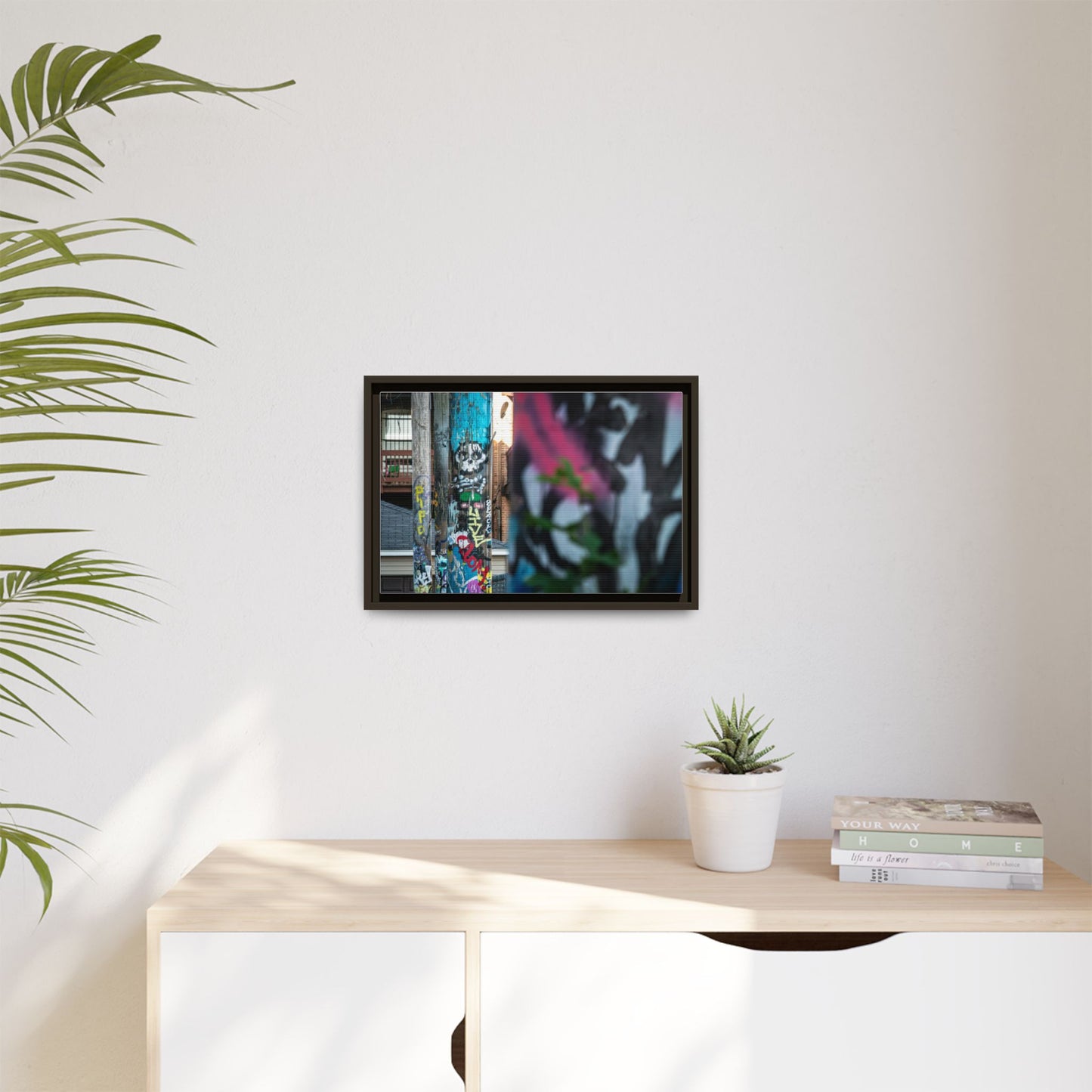 Logan Square Graffiti Matte Canvas Framed — Chicago Street Art Wall Decor