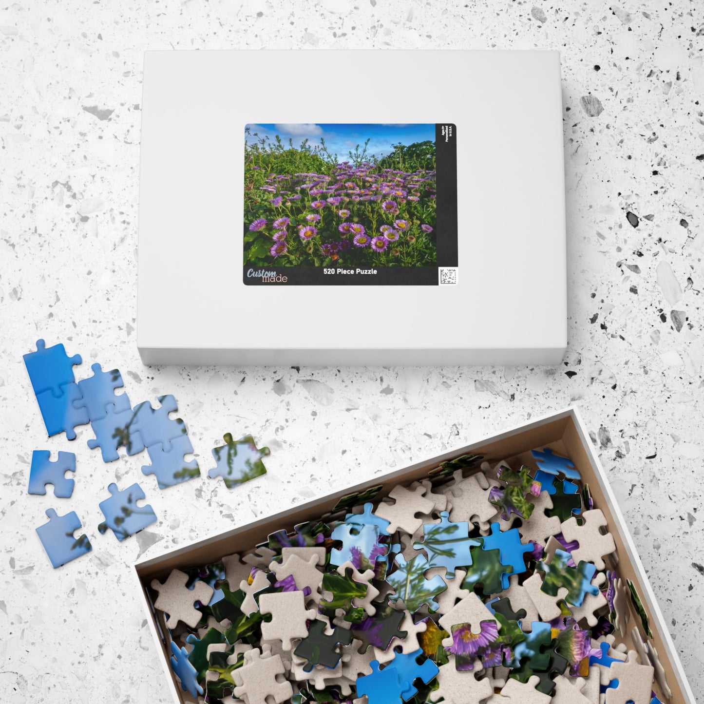Cornwall Seaside Daisy Puzzle — Praa Sands Coastal Flower Jigsaw (520 pieces)