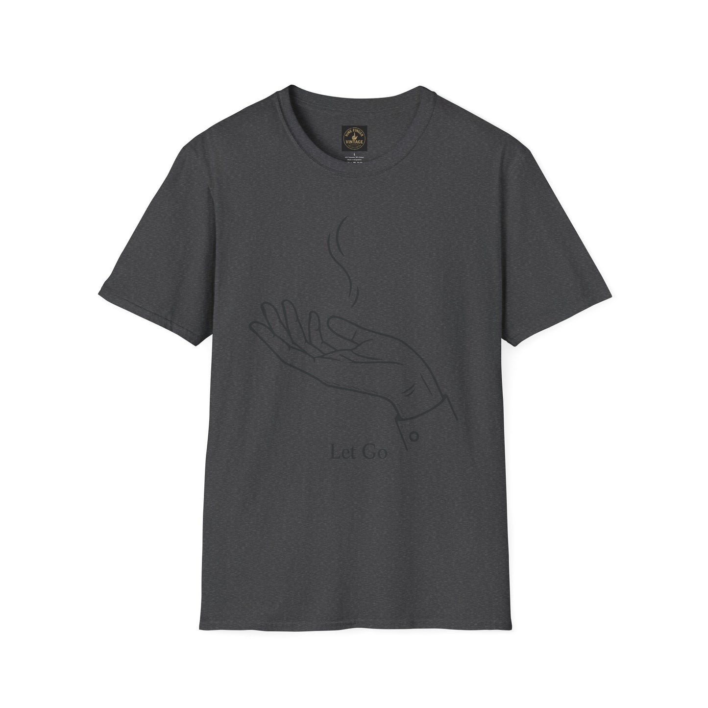 "Let Go" Hand Illustration Minimalist Mindfulness T-Shirt