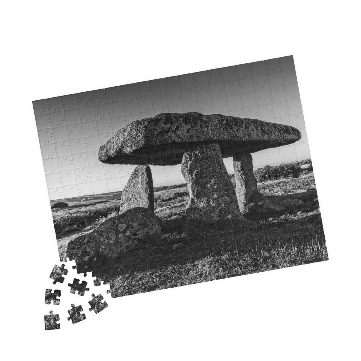 Cornwall Lanyon Quoit Black & White Photo Puzzle — 110–1014 Piece