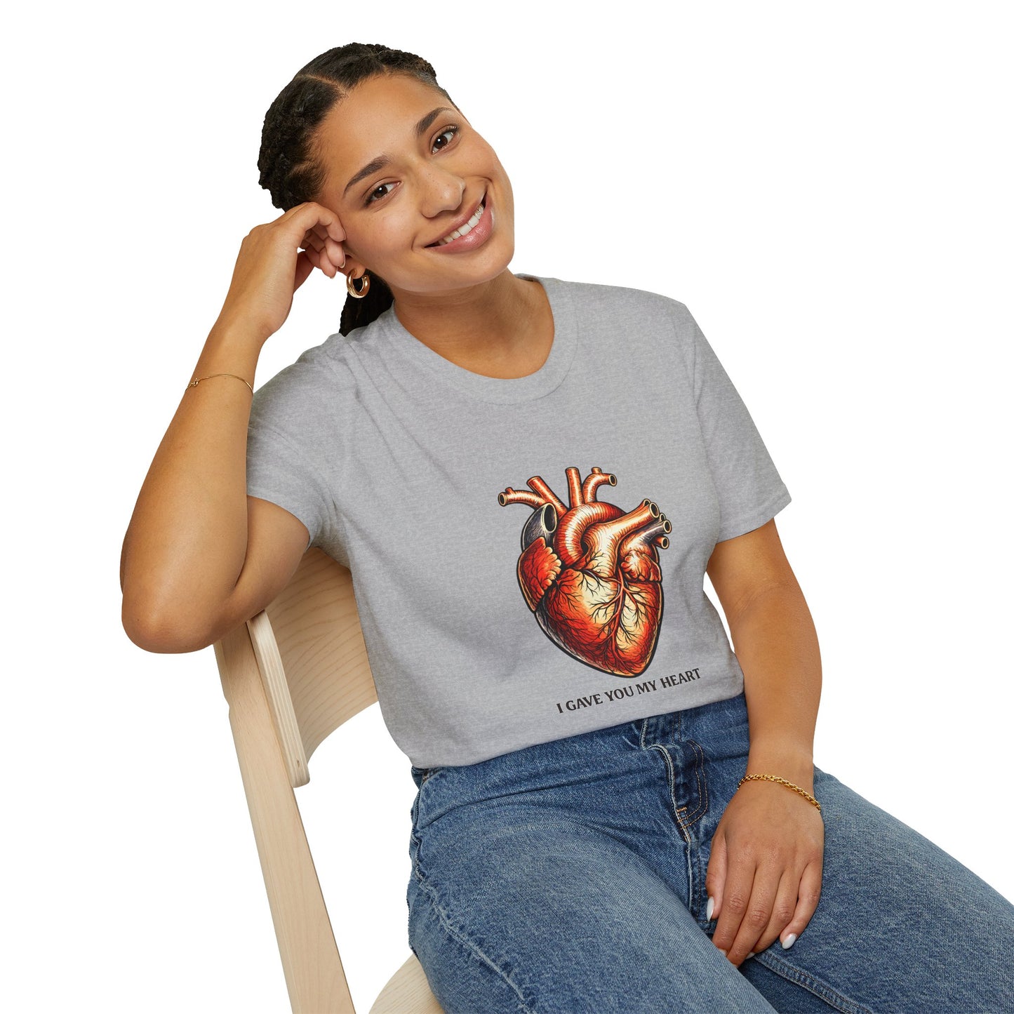 Anatomical Heart T-Shirt — I Gave You My Heart Valentine Graphic Tee
